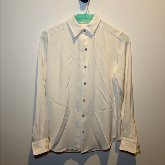 ANN MASHBURN Tops - ANN MASHBURN Cream Silk Shirt